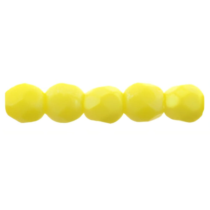 Czech Fire-Polish 2mm Matte - Luster Iris - Custard (50pcs)