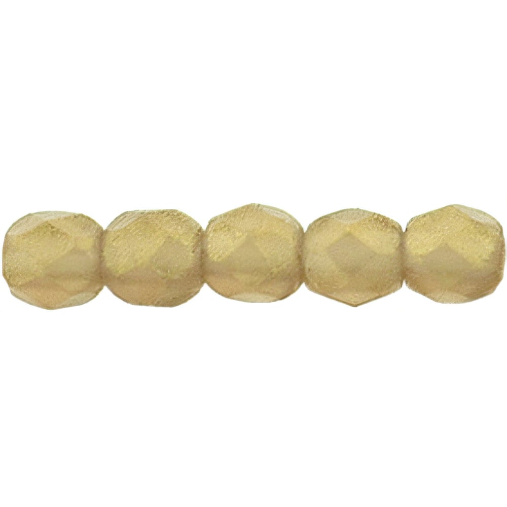 Czech Fire-Polish 2mm Sueded Gold Smoky Topaz (50pcs)