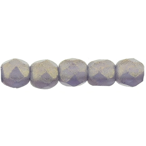 Czech Fire-Polish 2mm Sueded Gold Tanzanite (50pcs)