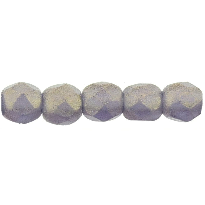 Czech Fire-Polish 2mm Sueded Gold Tanzanite (50pcs)