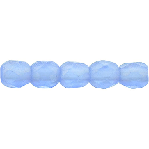 Czech Fire-Polish 2mm Sueded Gold Sapphire (50pcs)