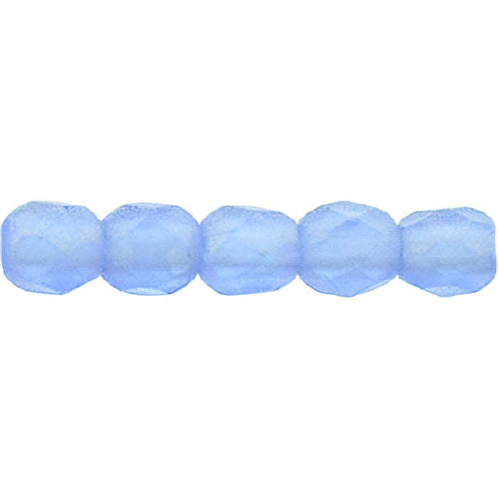 Czech Fire-Polish 2mm Sueded Gold Sapphire (50pcs)