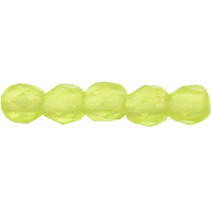 Czech Fire-Polish 2mm Sueded Gold Olivine (50pcs)