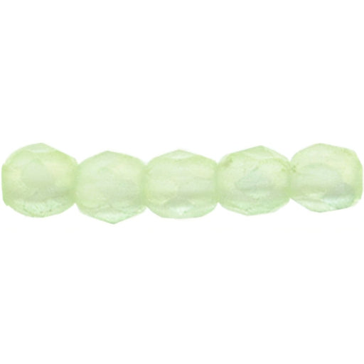 Czech Fire-Polish 2mm Sueded Gold Peridot (50pcs)