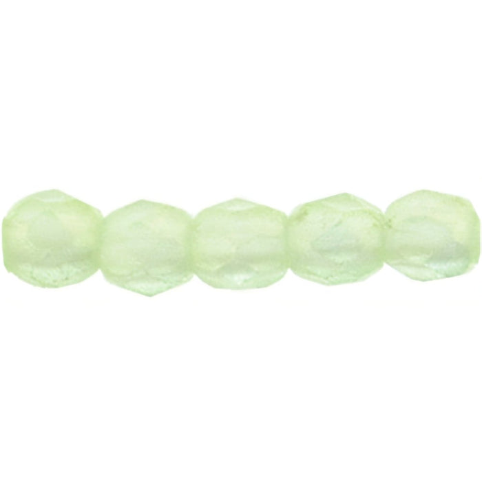 Czech Fire-Polish 2mm Sueded Gold Peridot (50pcs)