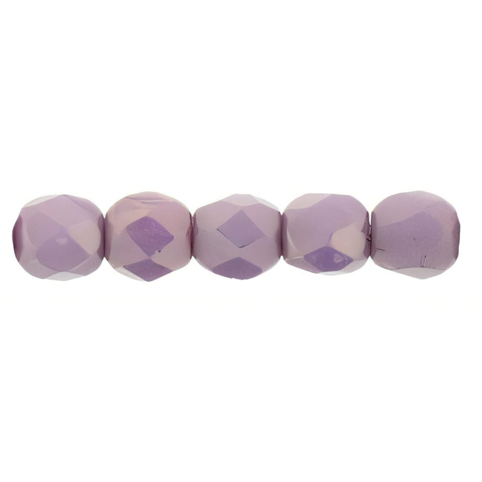Czech Fire-Polish 2mm Luster - Opaque Lilac (50pcs)