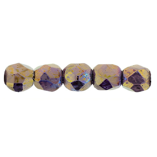 Czech Fire-Polish 2mm Luster - Opaque Bronzed Smoke (50pcs)