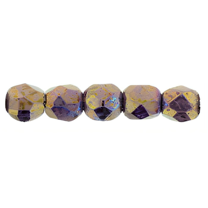 Czech Fire-Polish 2mm Luster - Opaque Bronzed Smoke (50pcs)