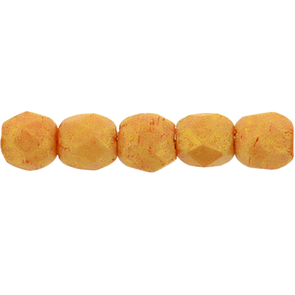 Czech Fire-Polish 2mm Pacifica - Tangerine (50pcs)