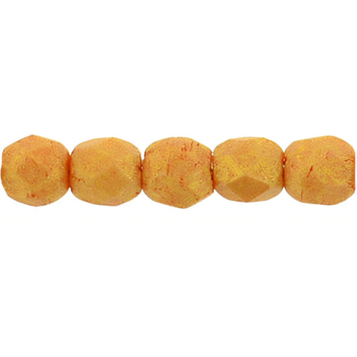 Czech Fire-Polish 2mm Pacifica - Tangerine (50pcs)