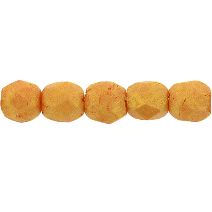 Czech Fire-Polish 2mm Pacifica - Tangerine (50pcs)