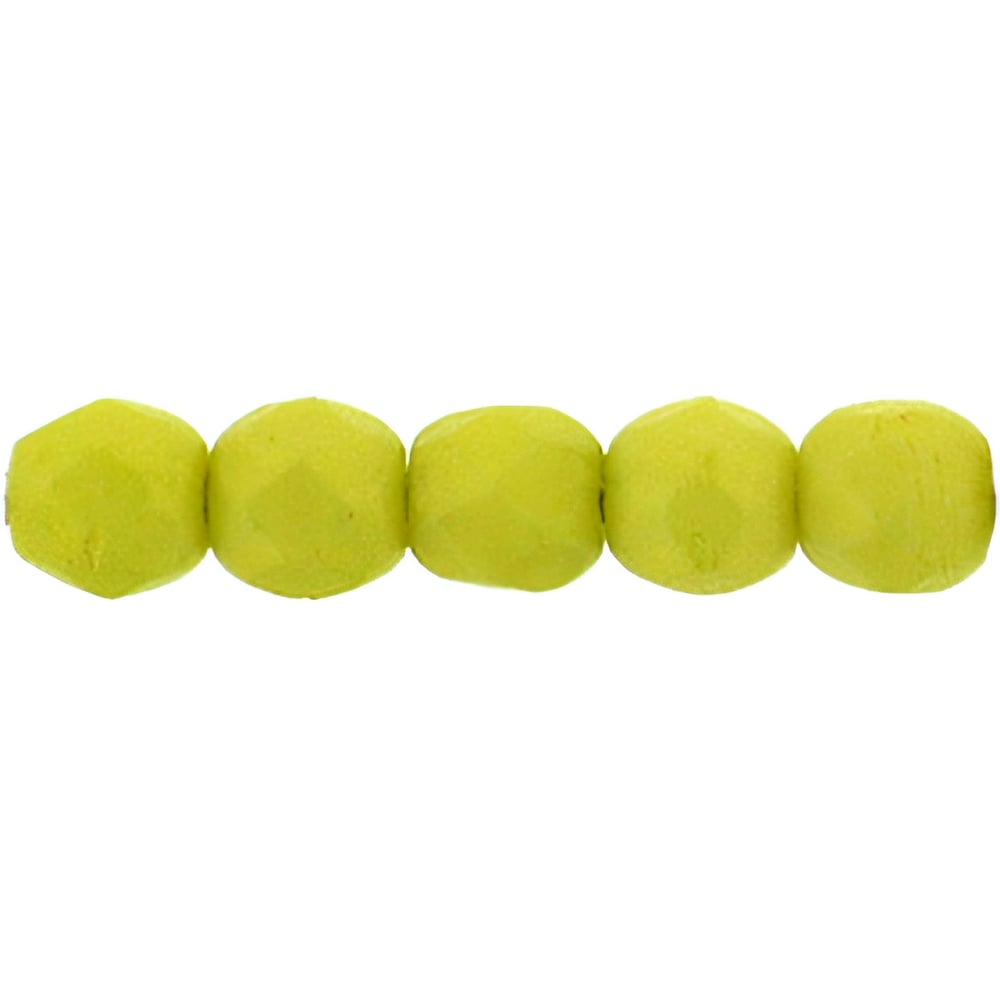 Czech Fire-Polish 2mm Pacifica - Honeydew (50pcs)