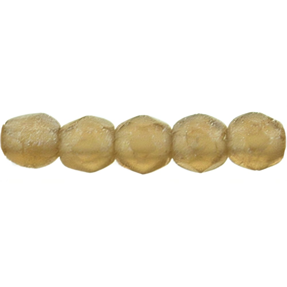 Czech Fire-Polish 2mm Flash Pearl - Smoky Topaz (50pcs)