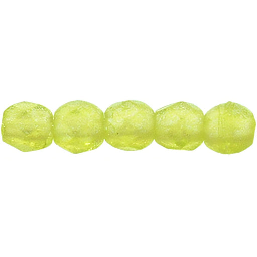 Czech Fire-Polish 2mm Flash Pearl - Olivine (50pcs)