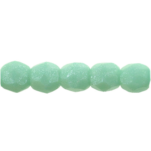 Czech Fire-Polish 2mm Flash Pearl - Turquoise (50pcs)
