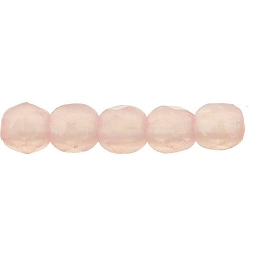 Czech Fire-Polish 2mm Flash Pearl - Milky Pink (50pcs)