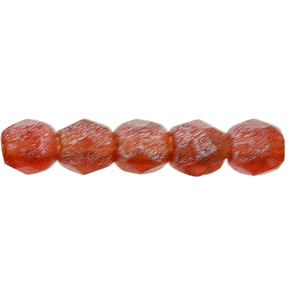 Czech Fire-Polish 2mm Flash Pearl - Siam Ruby (50pcs)