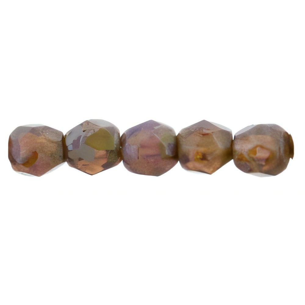 Czech Fire-Polish 2mm Milky Amethyst - Picasso (50pcs)