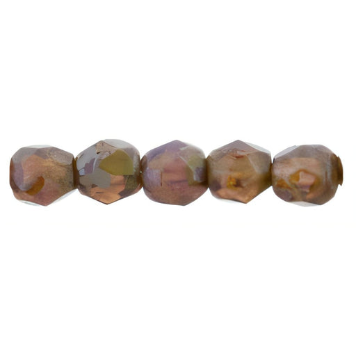 Czech Fire-Polish 2mm Milky Amethyst - Picasso (50pcs)
