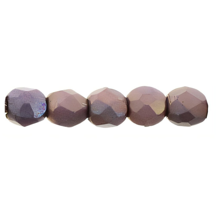 Czech Fire-Polish 2mm Matte - Luster - Opaque Bronzed Smoke (50pcs)