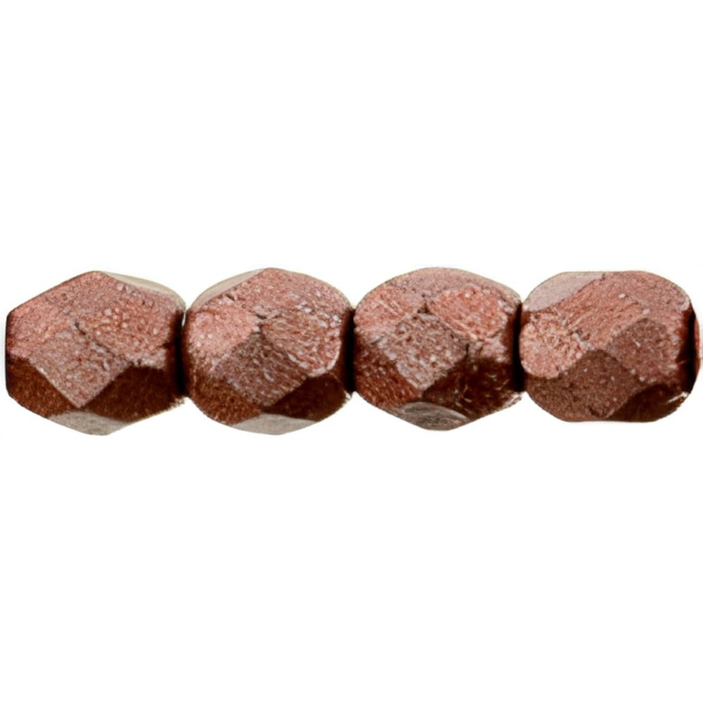 Czech Fire-Polish 3mm ColorTrends: Saturated Metallic Grenadine (50pcs)
