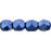Czech Fire-Polish 3mm ColorTrends: Saturated Metallic Navy Peony (50pcs)
