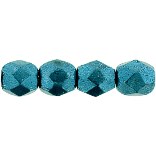 Czech Fire-Polish 3mm ColorTrends: Saturated Metallic Shaded Spruce (50pcs)