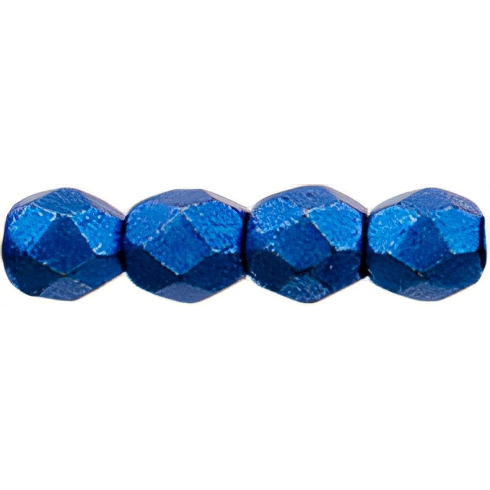 Czech Fire-Polish 3mm ColorTrends: Saturated Metallic Marina (50pcs)