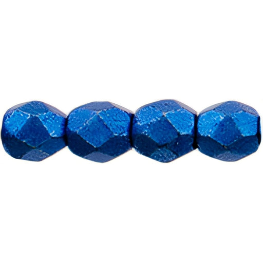 Czech Fire-Polish 3mm ColorTrends: Saturated Metallic Marina (50pcs)