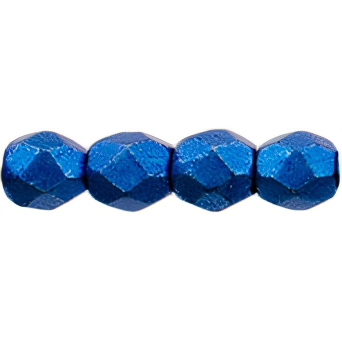 Czech Fire-Polish 3mm ColorTrends: Saturated Metallic Marina (50pcs)