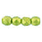 Czech Fire-Polish 3mm ColorTrends: Saturated Metallic Lime Punch (50pcs)