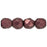 Czech Fire-Polish 3mm ColorTrends: Saturated Metallic Red Pear (50pcs)
