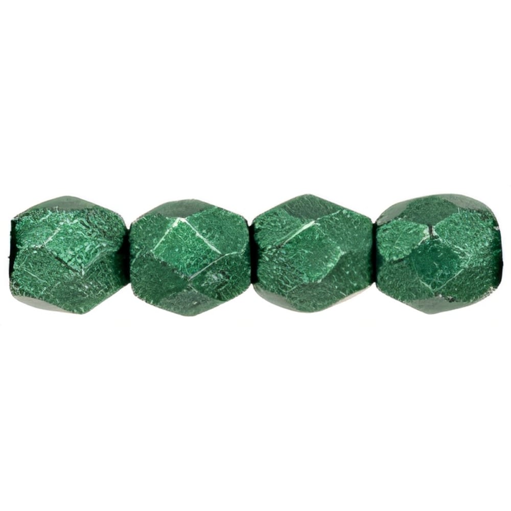 Czech Fire-Polish 3mm ColorTrends: Saturated Metallic Martini Olive (50pcs)