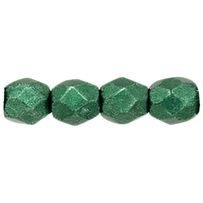 Czech Fire-Polish 3mm ColorTrends: Saturated Metallic Martini Olive (50pcs)