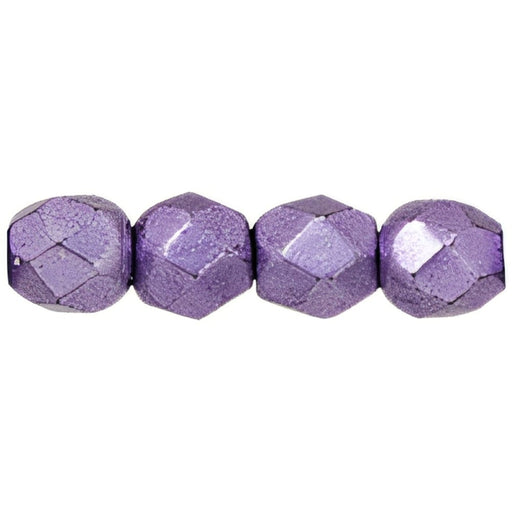 Czech Fire-Polish 3mm ColorTrends: Saturated Metallic Crocus Petal (50pcs)