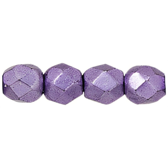 Czech Fire-Polish 3mm ColorTrends: Saturated Metallic Crocus Petal (50pcs)