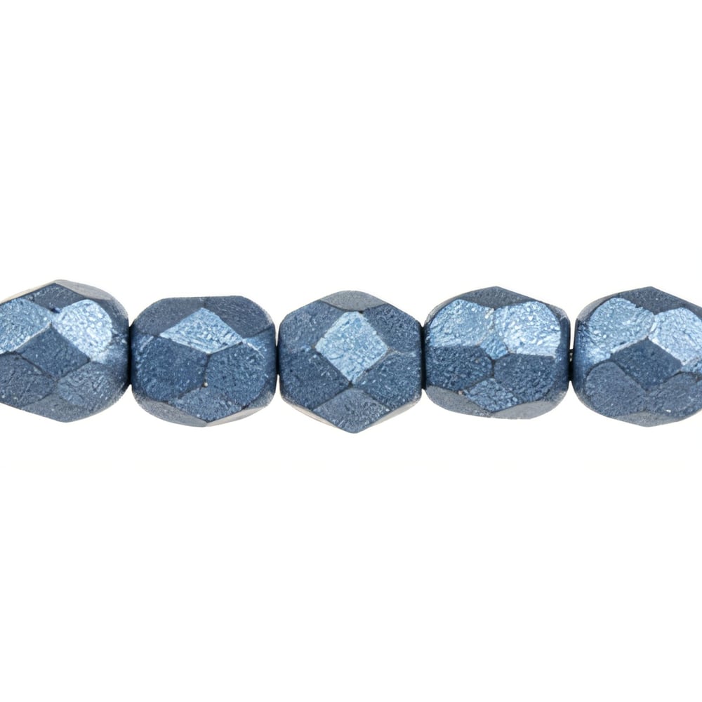 Czech Fire-Polish 3mm ColorTrends: Saturated Metallic Bluestone (50pcs)