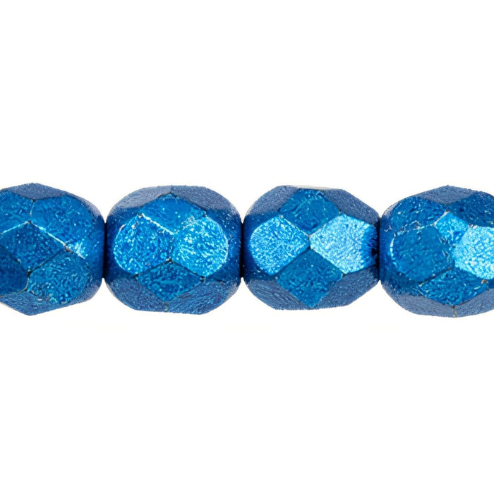 Czech Fire-Polish 3mm ColorTrends: Saturated Metallic Galaxy Blue (50pcs)