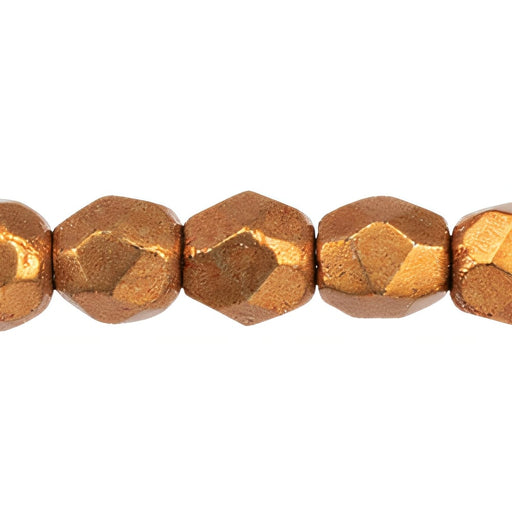 Czech Fire-Polish 3mm ColorTrends: Saturated Metallic Hazel (50pcs)