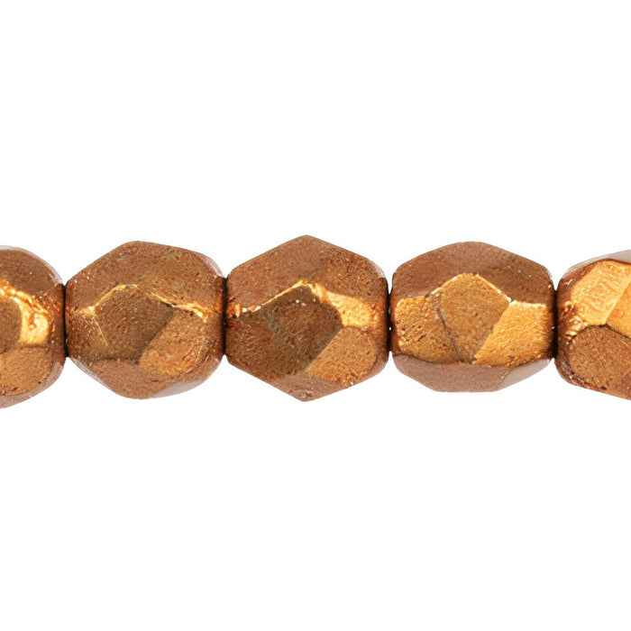 Czech Fire-Polish 3mm ColorTrends: Saturated Metallic Hazel (50pcs)