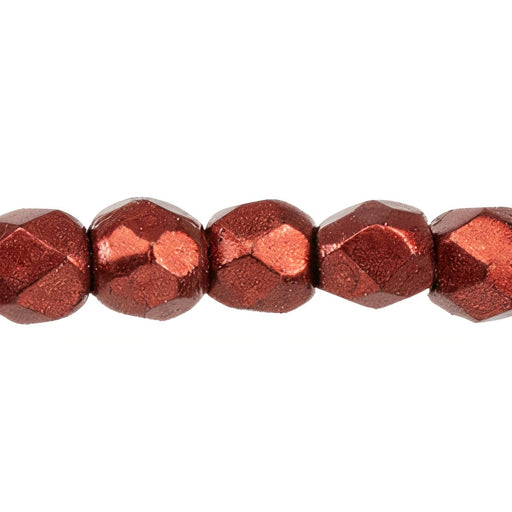 Czech Fire-Polish 3mm ColorTrends: Saturated Metallic Merlot (50pcs)