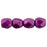 Czech Firepolish 3mm ColorTrends: Sueded Gold Fuchsia Red (50pcs)