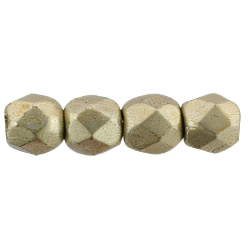 Czech Firepolish 3mm ColorTrends: Sueded Gold Cloud Dream (50pcs)