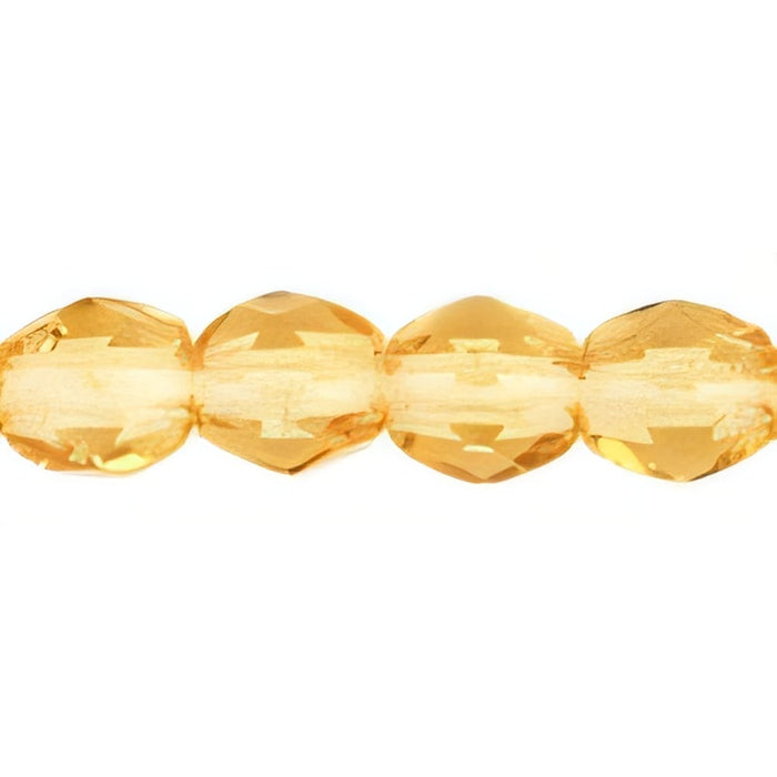 Czech Fire-Polish 3mm Med Topaz (50pcs)