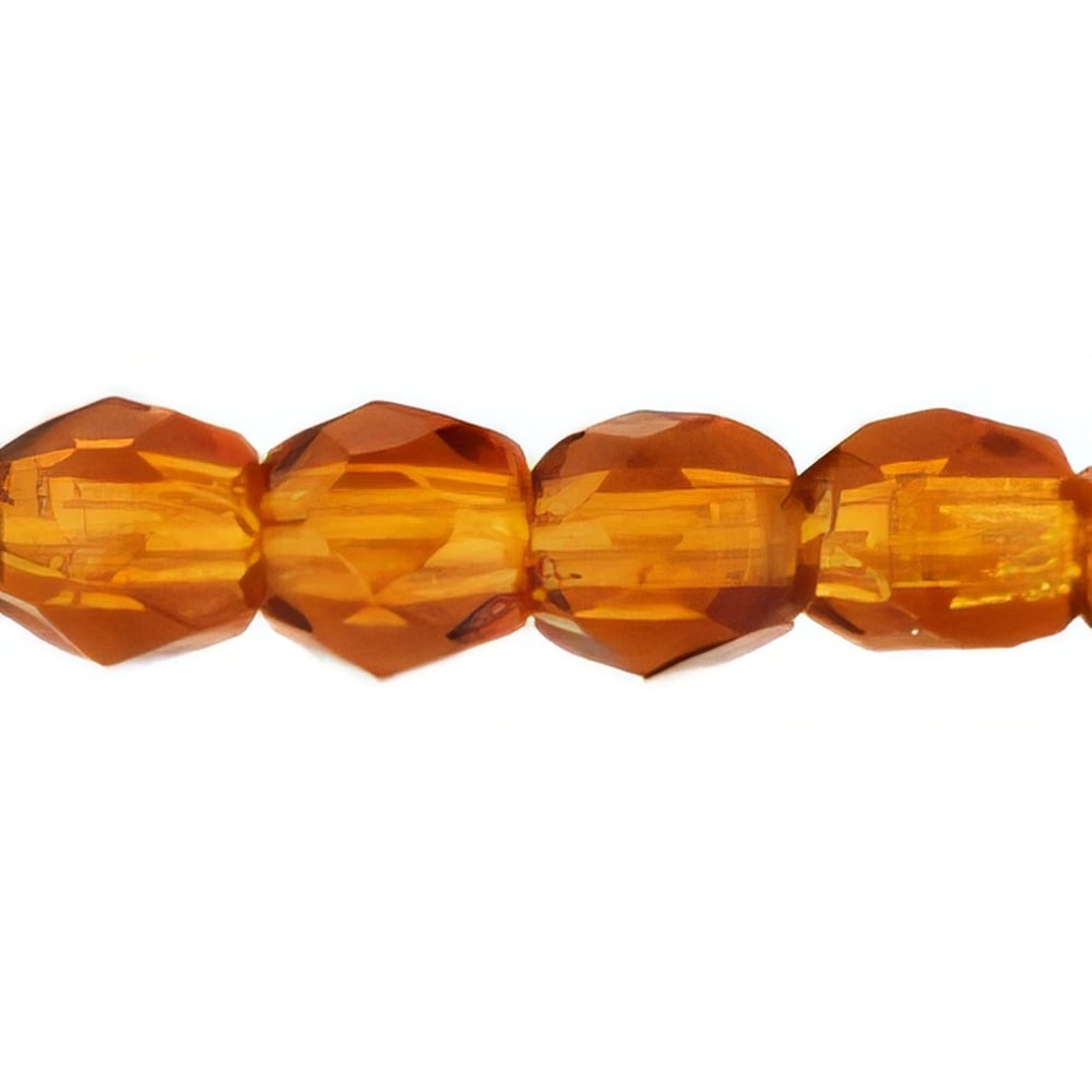 Czech Fire-Polish 3mm Dk Topaz (50pcs)
