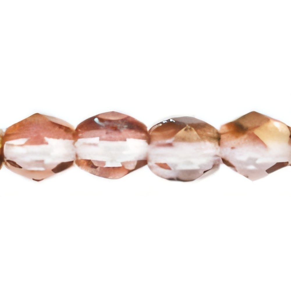 Czech Fire-Polish 3mm Luster - Transparent Pink (50pcs)