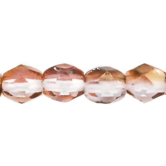 Czech Fire-Polish 3mm Luster - Transparent Pink (50pcs)