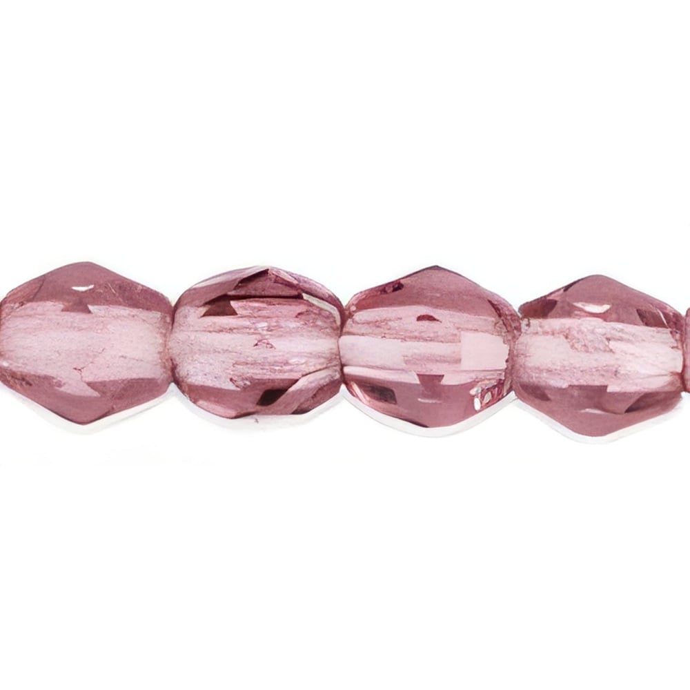 Czech Fire-Polish 3mm Med Amethyst (50pcs)