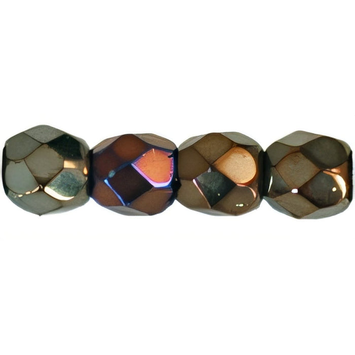 Czech Fire-Polish 3mm Iris - Brown (50pcs)