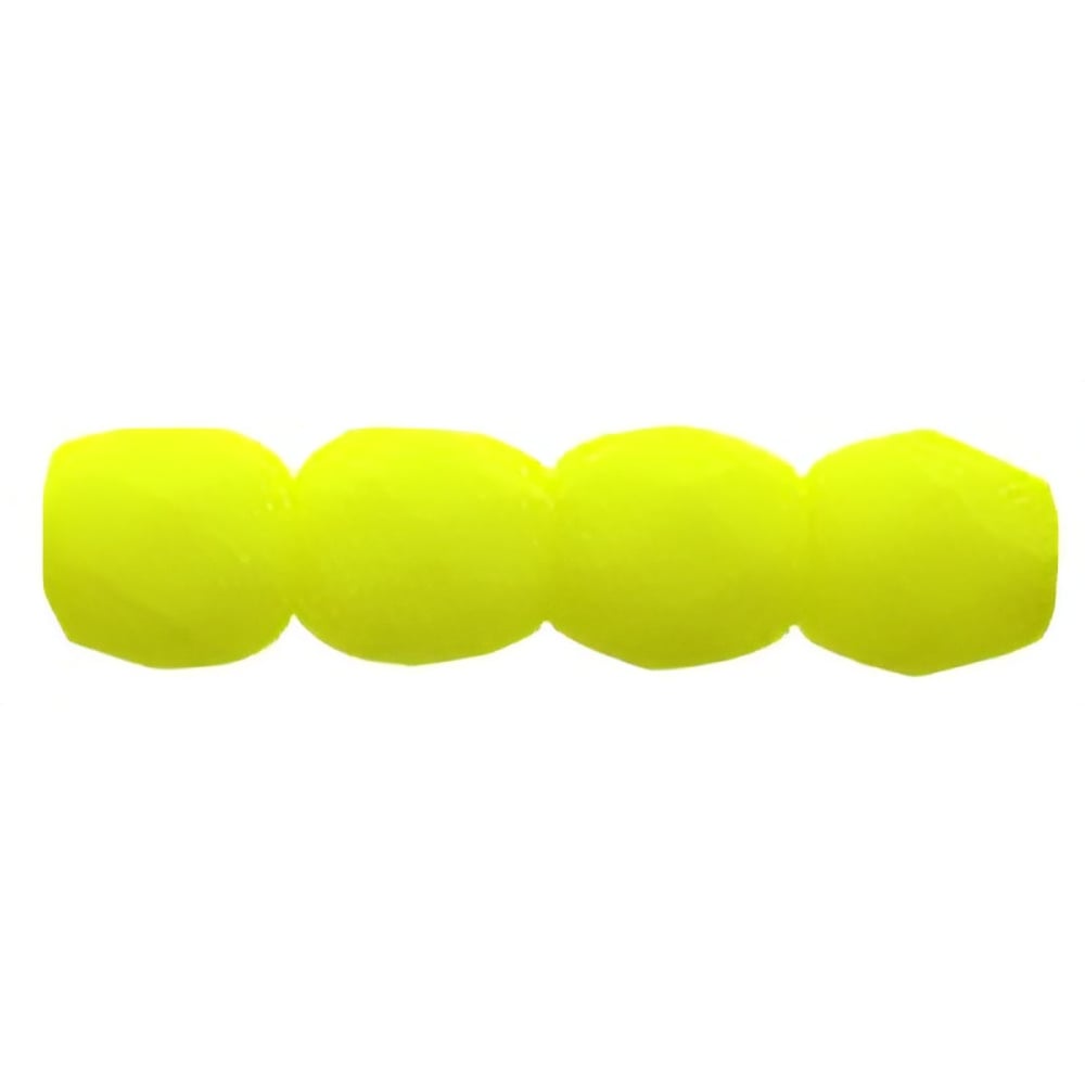Czech Fire-Polish 3mm Neon Yellow (50pcs)